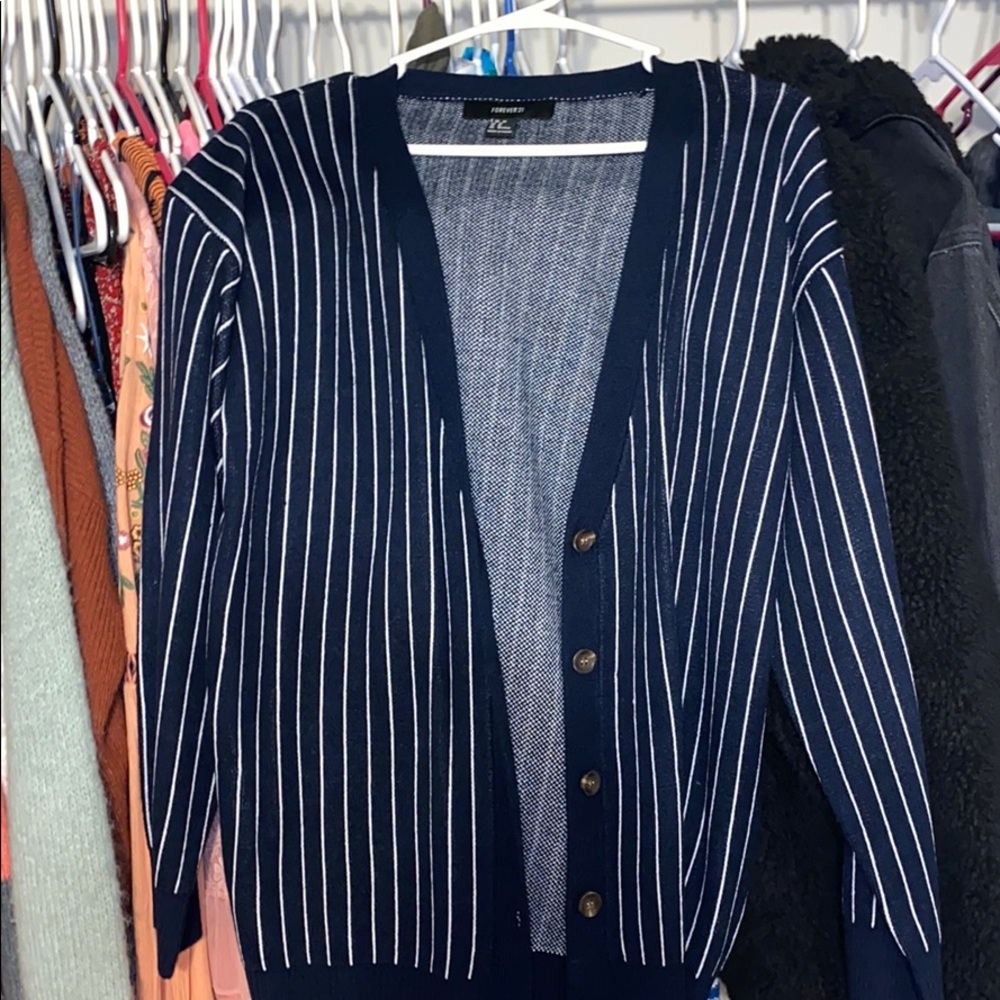 Forever 21 pin stripe cardigan